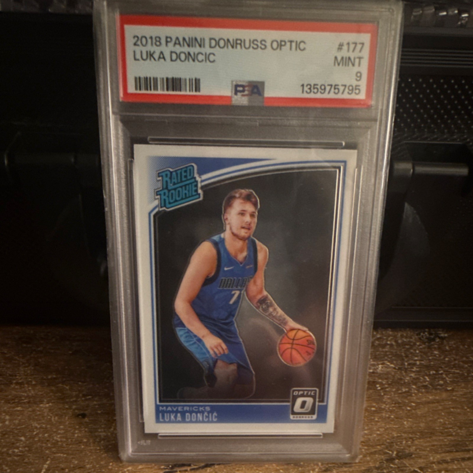 2018-19 Panini Donruss Optic Rated Rookie Luka Doncic #177 PSA 9