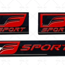 3PCS F-Sport For IS250 350 GS35 450 Emblem Trunk Fender Rear Side Raised Badge