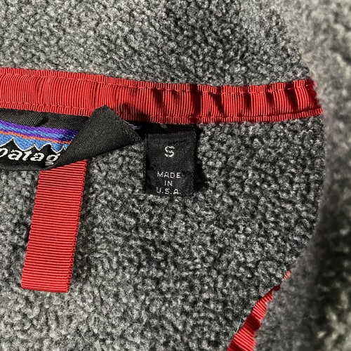 Pullover vintage anni 90 Patagonia Synchilla Snap T uomo piccolo pile grigio USA outdoor - Foto 3 di 13