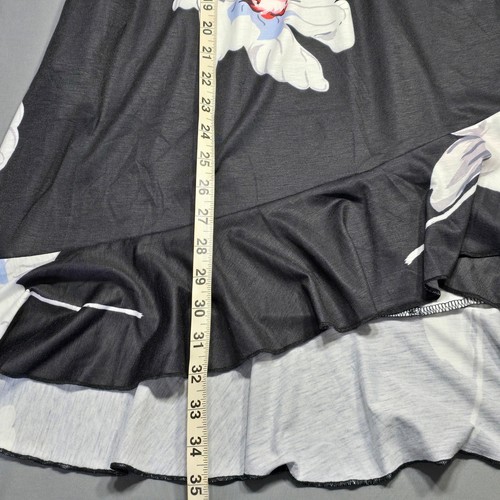 iHot Black Sundress Preppy Floral Pleated V-Neck Adjustable Straps NEW Womens S - Picture 6 of 11