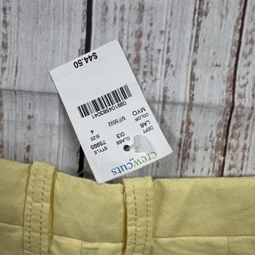 NWT CREWCUTS CHINO SHORTS BOYS SIZE 4 YELLOW SPRING EASTER - Picture 13 of 17