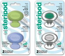 Clip-On Toothbrush Protector Keeps Toothbrush Fresh and Clean Fits Most Manual