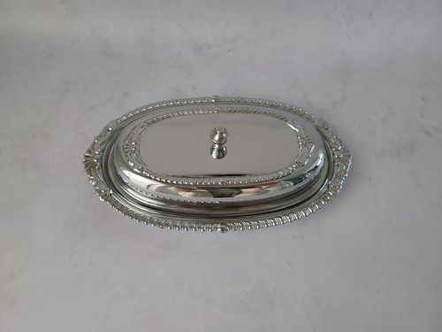 Vintage Chrome Plated Butter Dish - Picture 2 of 11