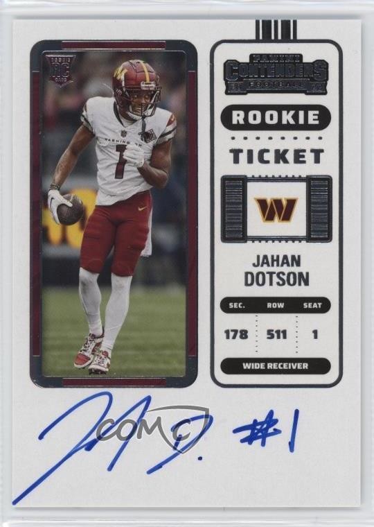 2022 Panini Contenders Rookie Ticket RPS Jahan Dotson #121 Auto 1k54