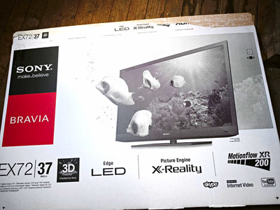 Sony BRAVIA EX72 37 Zoll Edge LED TV 1080p Full HD 3D HDMI Schwarz