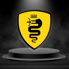 2x Alfa Romeo Logo Aufkleber | Emblem Sticker für Kotflügel & Motorhaube