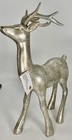 Valerie Parr Hill Silver Gold Flecked Antiqued Standing Reindeer 17”