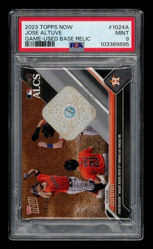 2023 Topps Now Game-Used Base Relic: #1024A Jose Altuve /99 PSA 9 MINT