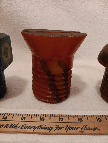 Candele vintage psichedeliche arancio blu hippie mod groovy multicolore viti cera - Foto 4 di 12