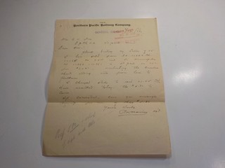 Antique Letter 1898 Genesee Idaho Northern Pacific Railway Company VTG Old