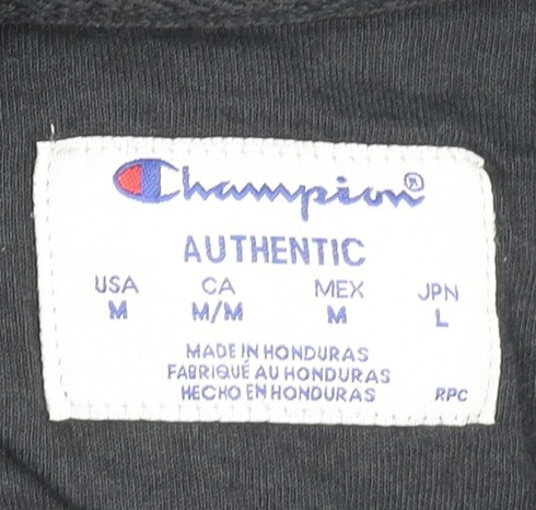 Sudadera con capucha negra Champion para hombre talla M calce regular manga larga - Imagen 4 de 12