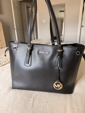 Michael Kors Black Tote Zip Double Handles Li...