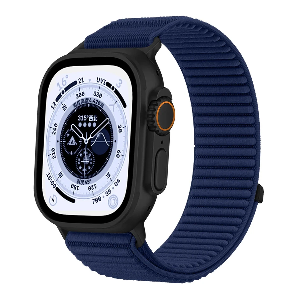 Correa de nailon pulsera para Apple Watch correa 40 41 42 44 45 46 49 mm ultra pulsera Foto 4 de 4