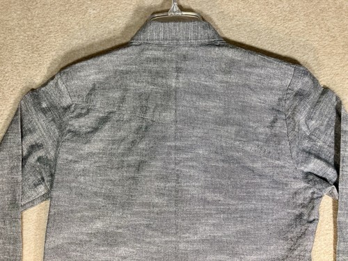 Volcom Shirt Mens Small S / P Heathered Gray Pockets Long Sleeve Button Down - Picture 12 of 16