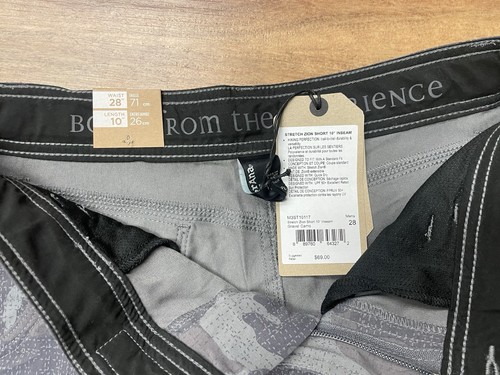 prAna Mens Zion Shorts Size 30 Gravel Camo Grey Stretch 10 inch Inseam NWT - Picture 2 of 8