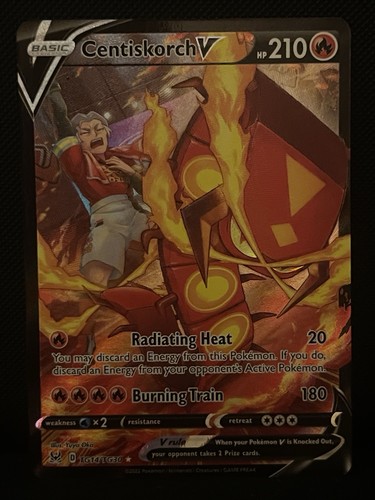 Pokemon Karte Centiskorch V TG14/TG30 Verlorener Ursprung Full Art Rare NM