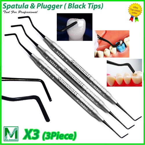Dental Composite Filling Instruments Spatula & Plugger Black Color Coated Tools - Picture 4 of 10