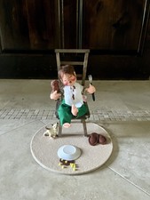 Annalee Thansgiving Child Eating Turkey Used 8in Tall