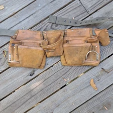 McGuire-Nicholas 11-Pocket Leather Contractor's Tool Belt  1DM-428-2