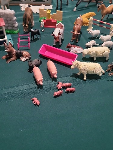 Vintage Reiter Bauernhof Tiere Stall Rodeo Grand Champion Lot Figuren 70+ Teile - Bild 6 von 14