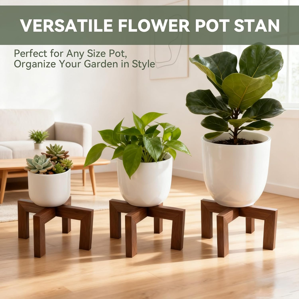 Plant Stand Indoor, Large Wooden Plant Stands, Plant Risers for inside ...
