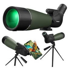 25-75X80 Spotting Scope with Tripod - BAK4 High Definition Waterproof Spotter