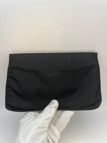 PRADA Make Up Bag Nylon Black USED E0207-8 - Picture 13 of 20