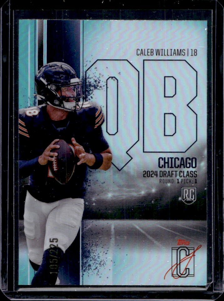 2024 Topps Signature Class Caleb Williams Rookie Chrome Variations Teal #105/225