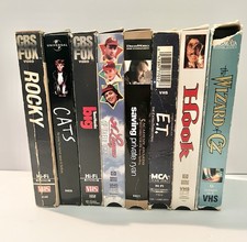 VHS Movie Lot of 8 Rocky E.T. Wizard of Oz Hook Saving Private Ryan Big Etc