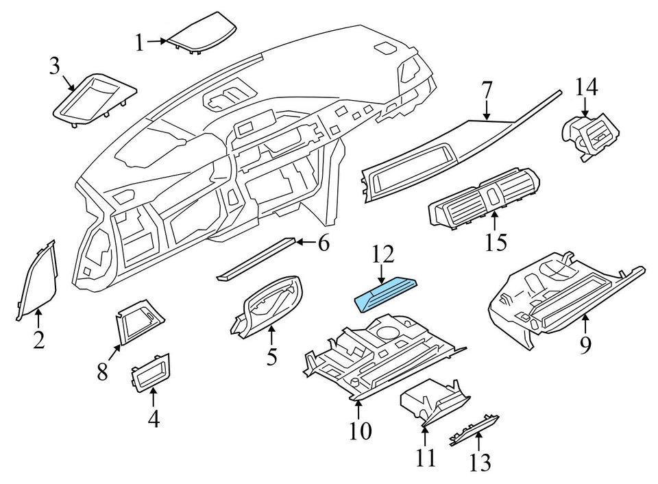 BMW 430I XDRIVE 2017-2020 gran cupé - bandeja de almacenamiento/soporte contenedor 9267520 Foto 3 de 4