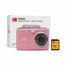 Kodak PixPro FZ45 16MP 1080p Full HD Digital Camera Pastel Pink Bundle