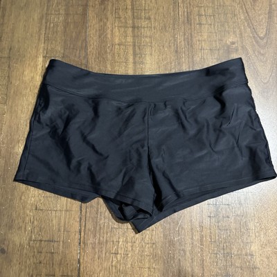 Simply Swim Modest Multi-Sport Swim Skirt Skort Bottom Sz 10 Black in VGC