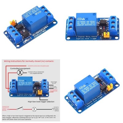 1Channel Relays Board 250V AC 30V Load Capacity Optocoupler Isolation LED Status
