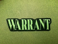 Warrant Rock Band Patch Music Rock & Roll Pop Vintage NOS Embroidered Original