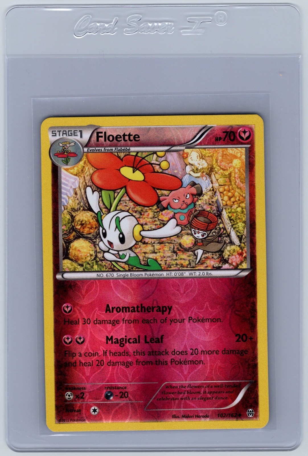 2015 Pokemon XY Breakthrough 102 Floette Reverse Foil 