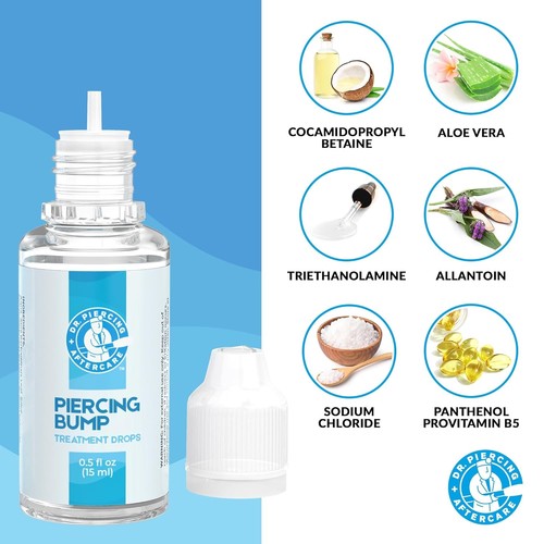Dr. Piercing Aftercare Keloid Drops – Non-Greasy Saline Solution for 1 Pack - Picture 4 of 9