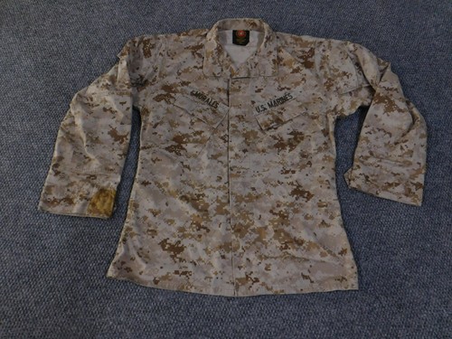 US Marines MARPAT Shirt Mens Small Regular Desert Digital Camo Utility Blouse - Picture 2 of 13