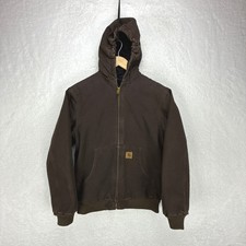 Carhartt Sandstone Jacket Quilt Lined Youth XL 14/16 YYJ130 DKB Dark Brown