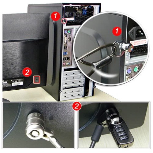 Security Lock with Keys Computer Hosting Chassis Anti-theft Lock Replacement - Video 1 van 1