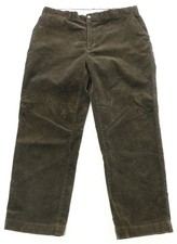 Rare VTG POLO RALPH LAUREN Wide Wale Cotton Corduroy Pants 90s Olive Brown SZ 38