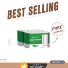 Luxury 2-Ply Flex-Sheets Paper Towels, 12 Rolls, 150 Sheets Each - Eco-Friendly