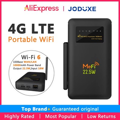 4G LTE Pocket Router WiFi6 10000mAh Mobile Hotspot VPN Portable Mifi