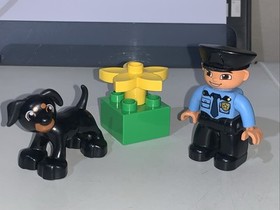 LEGO DUPLO POLICEMAN & DOG SET#5678 COMPLETE  WITHOUT BOX VGC HTF