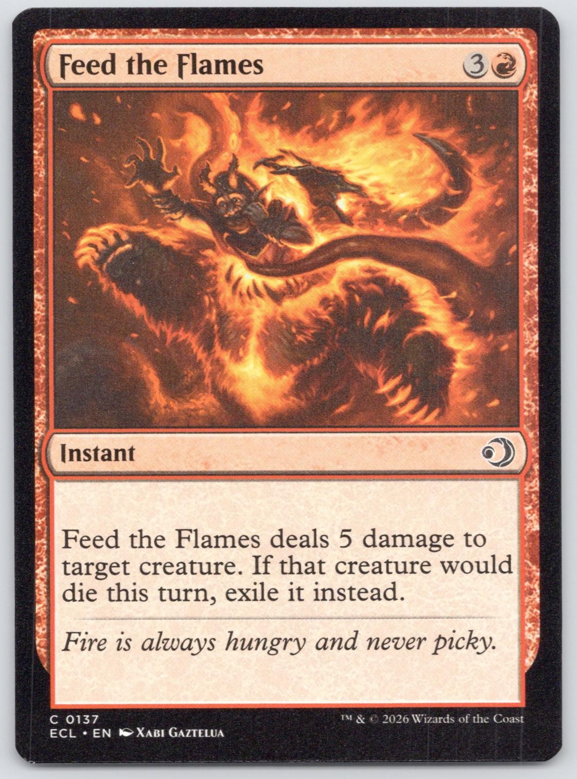Feed the Flames 137 Lorwyn Eclipsed Near Mint