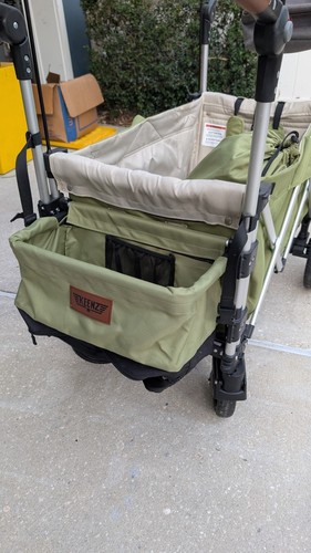 Keenz The Original 7S 2 Passenger Stroller Wagon Green With Canopy - Picture 12 of 18