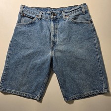 Vintage Levi's 550 Shorts Mens 33 Blue Denim 100 Cotton Relaxed Fit Mid-Rise