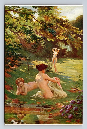 Artist Antoine-August Thivet Salon de Paris Beautiful Women Postcard - Bild 1 von 4