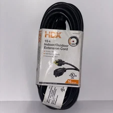 HDX 15 ft Landscape Outdoor Extension Cord – 16 Gauge, 13 Amp, 125V, Green
