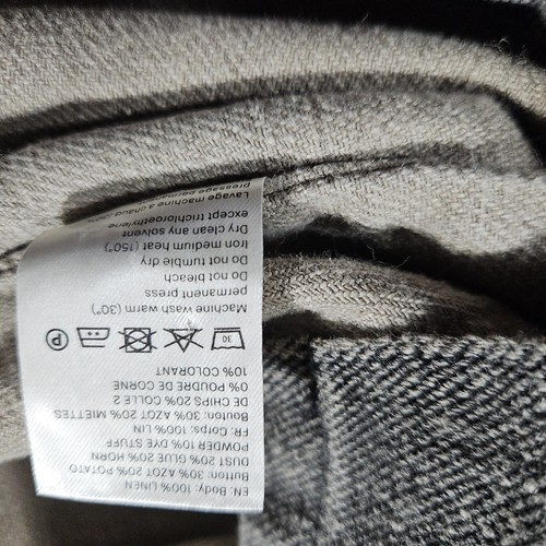 Nanushka Budapest Gray Linen Twill Chore Coat Jacket S Made In Hungary - Picture 5 of 5