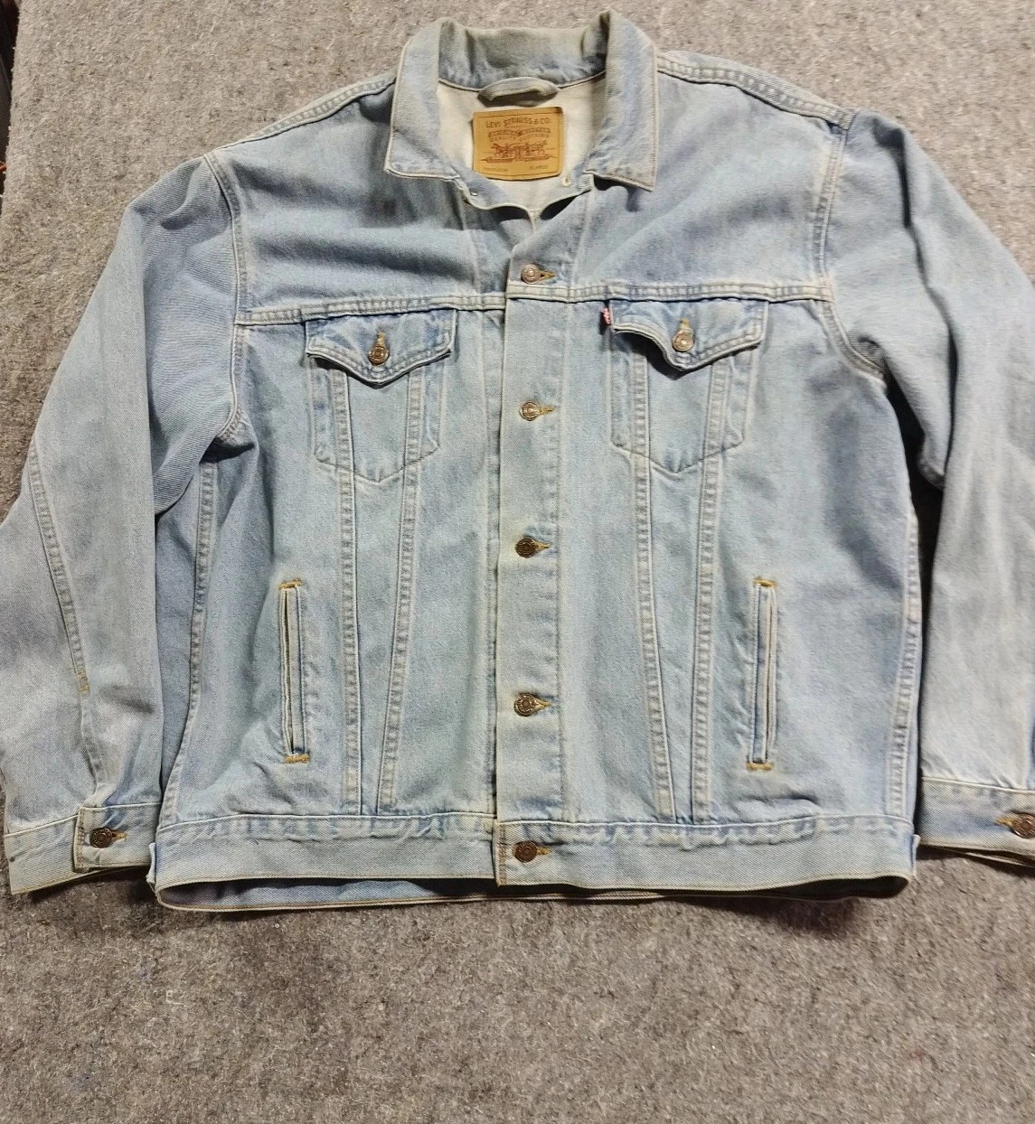 Levis Men's Denim Jacket Light Rinse XL 70507-0334 Made In USA